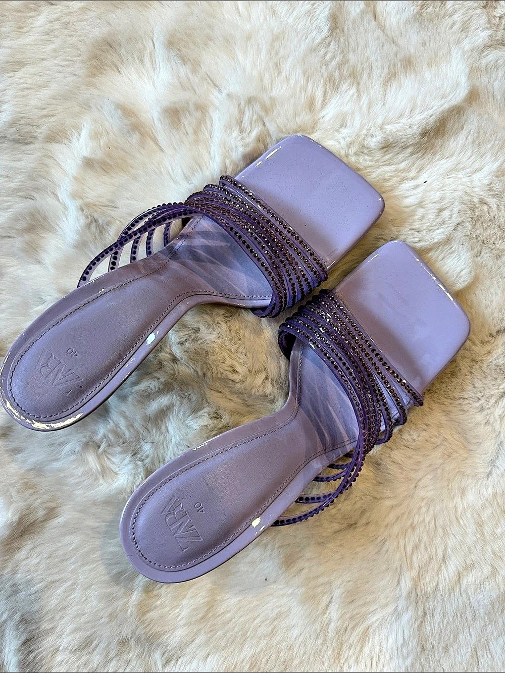 Zara Strappy Heels in Purple